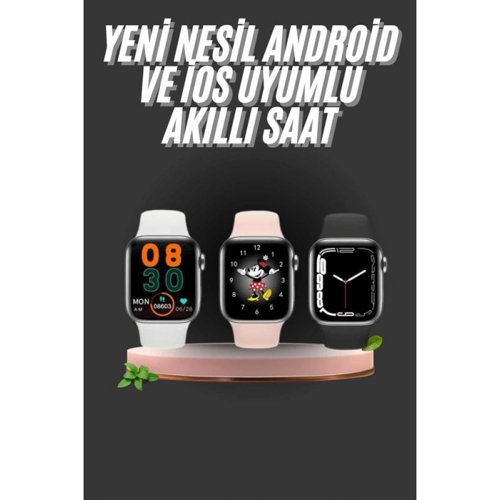 1.83 İnç Akıllı Saat Android Ve İos Uyumlu Çağrı Cevaplayabilen Adımsayar Gps Takibi