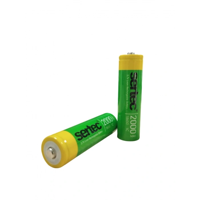18650 3.7V 2000 Mah 1C Liıon Şarjlı Pil Başlı (599)