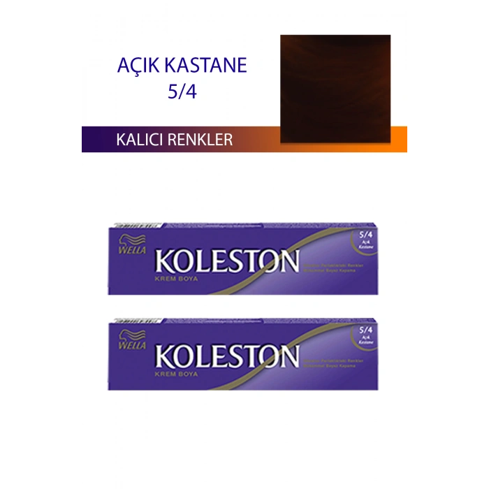 2 Adet Single Tüp Boya Saç Boyası Açık Kestane 5/4 (599)