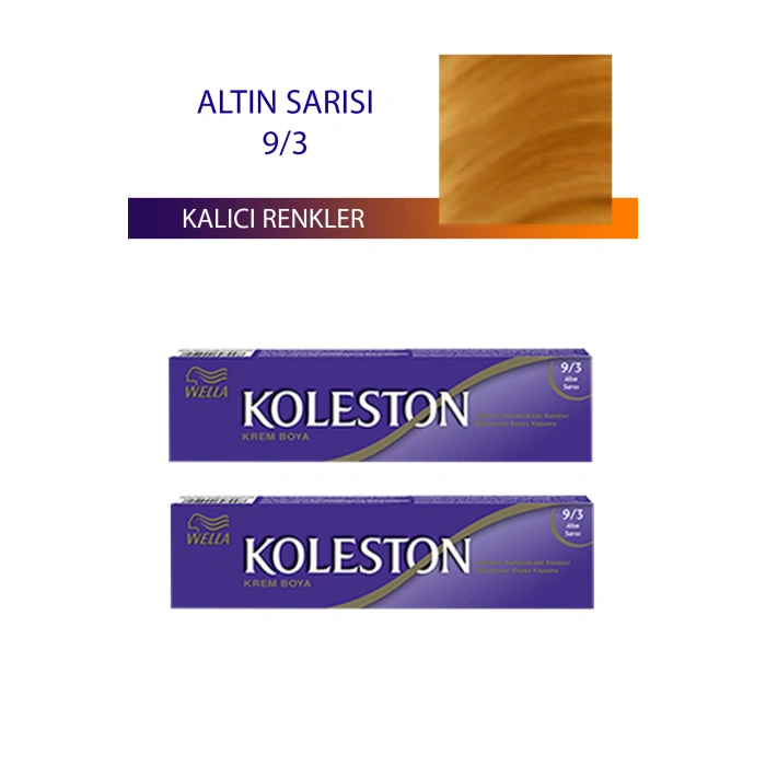 2 Adet Single Tüp Boya Saç Boyası Altın Sarısı 9/3 (599)