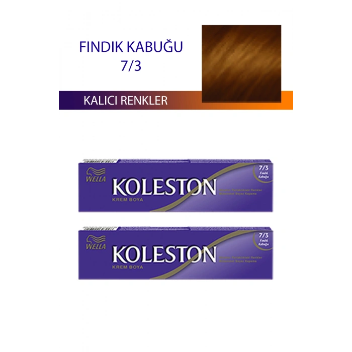 2 Adet Single Tüp Boya Saç Boyası Fındık Kabuğu 7/3 (599)