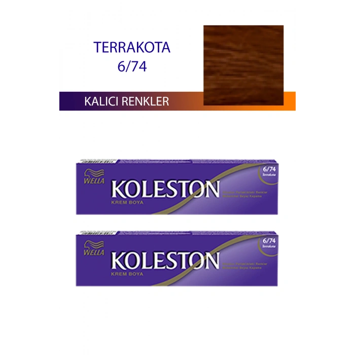 2 Adet Single Tüp Boya Saç Boyası Terrakota 6/74 (599)