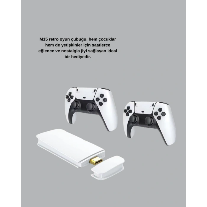 2 Kollu Kablosuz 4k Tv Uyumlu Klasik Oyun Konsolu