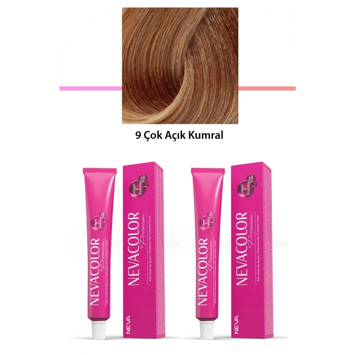 2 Li Set Premium 9 Çok Açık Kumral  Kalıcı Krem Saç Boyası 2 X 50 G Tüp (599)