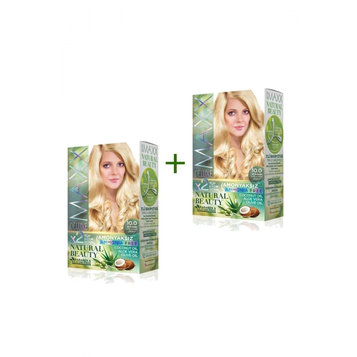 2 Paket Natural Beauty Amonyaksız Saç Boyası 10.0 Açık Sarı (599)