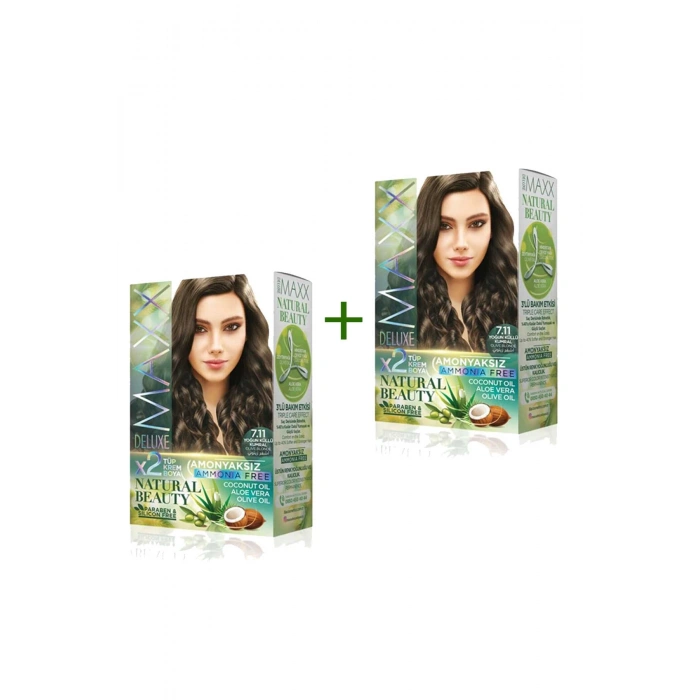 2 Paket Natural Beauty Amonyaksız Saç Boyası 7.11 Yoğun Küllü Kumral (599)