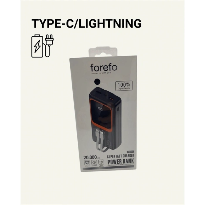 20000 Mah Taşınabilir Powerbank | Çok Kablolu, Hızlı Şarj Destekli (22.5w)