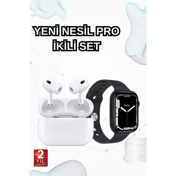 2025 Model Akıllı Saat Ve Yeni Nesil Pro Bluetooth Kulaklık Tws Yüksek Ses Kaliteli