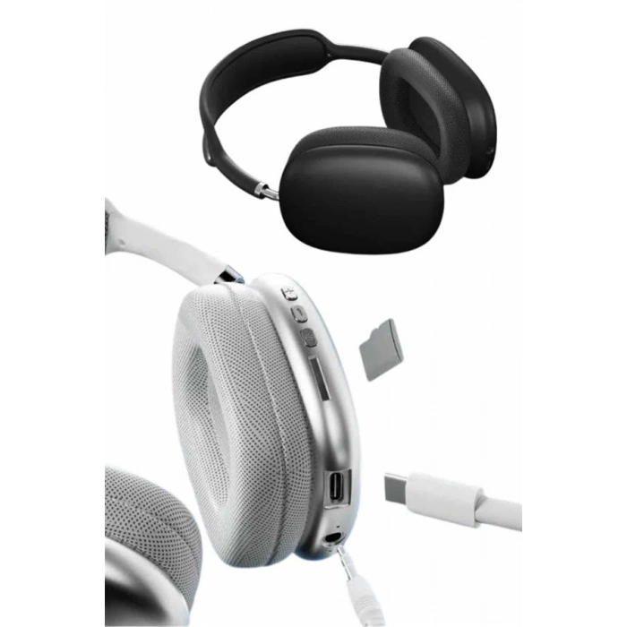 2025 Model Kulak Üstü Kablosuz Bluetooth Kulaklık Gürültü Azalta Uzun Pil