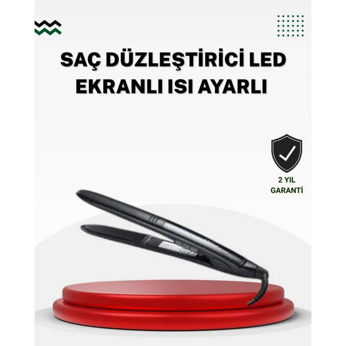 2025 Seri Profesyonel Isı Ayarlı Titanyum Kaplama Saç Düzleştirici Dijital Ekranlı