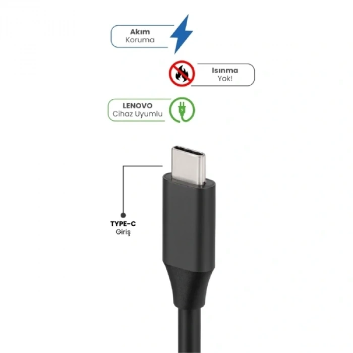 20v 3.25a Type-c 65w Lenovo İçin Laptop Adaptör