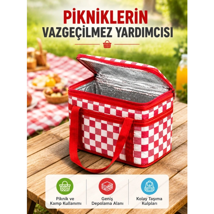 25 Litre Geniş Hacimli Termos Çanta Dayanıklı Fermuarlı Isı Korumalı Taşıma Çantası
