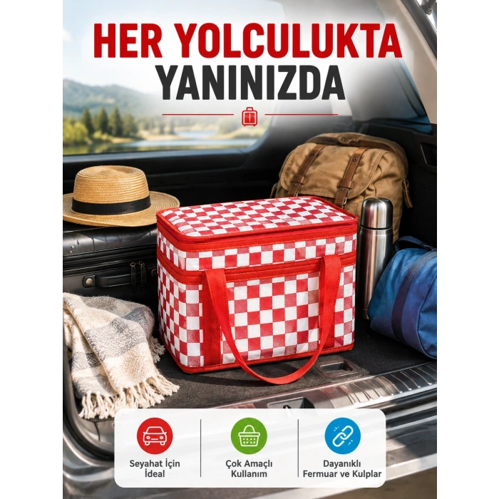 25 Litre Isı Yalıtımlı Termos Çanta Alüminyum Folyo İç Kaplamalı Piknik Çantası