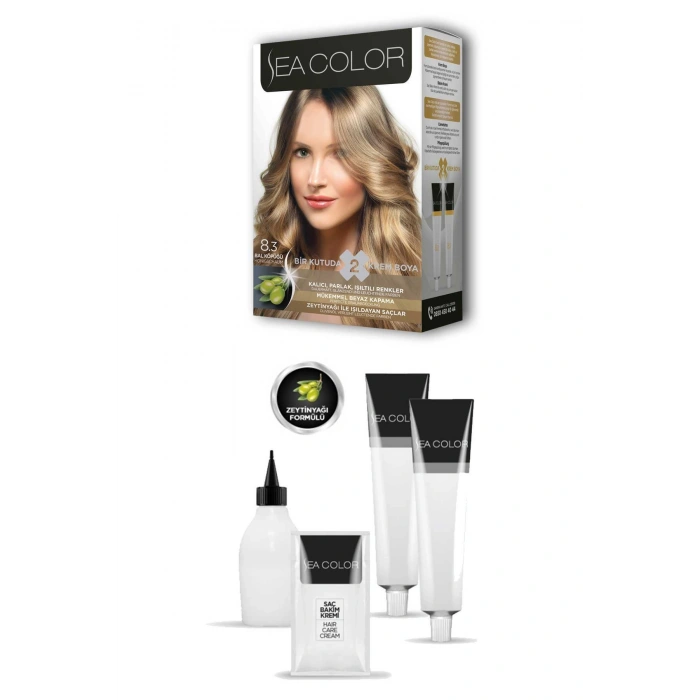 2X2 Tüp Krem Saç Boyası Seti Bal Köpüğü No:8.3 (599)