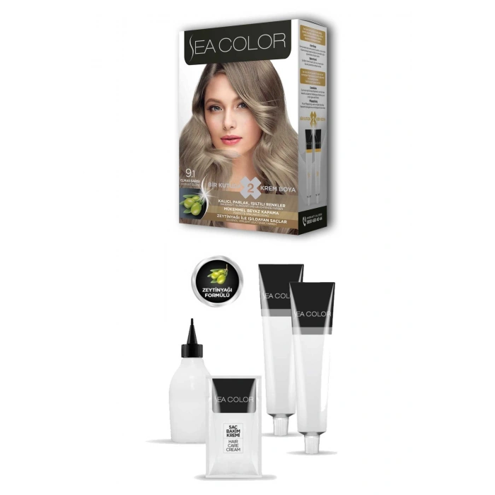 2X2 Tüp Krem Saç Boyası Seti Elmas Sarısı No:9.1 (599)