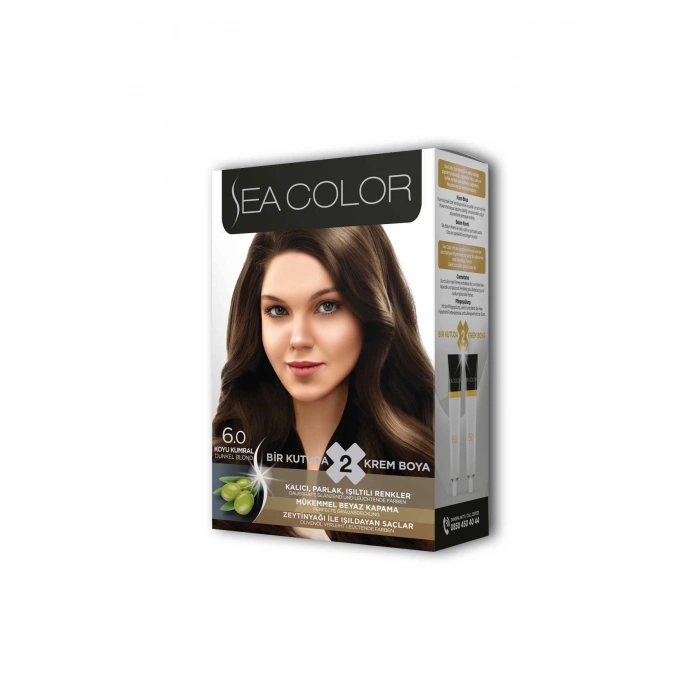 2X2 Tüp Krem Saç Boyası Seti Koyu Kumral No:6.0 (599)