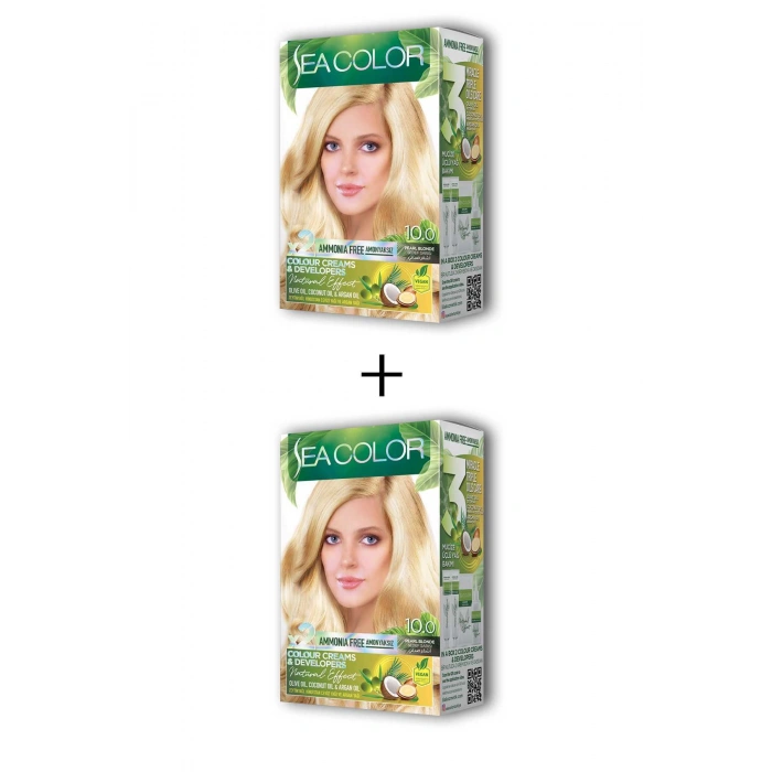 2X2 Tüp Krem Saç Boyası Seti Sedef Sarı No:10.0 (599)