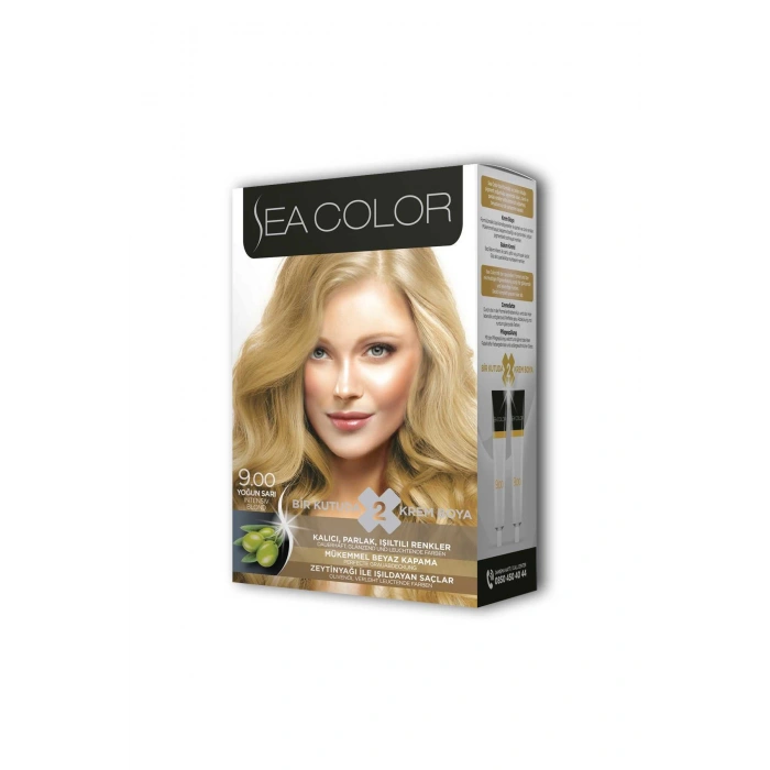 2X2 Tüp Krem Saç Boyası Seti Yoğun Sarı No:9.00 (599)