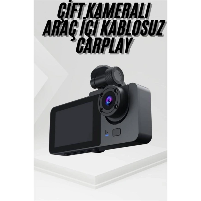 3 Kameralı 2 İnç 1080p Araç İçi Kamera Sürüş Kamerası Carplay
