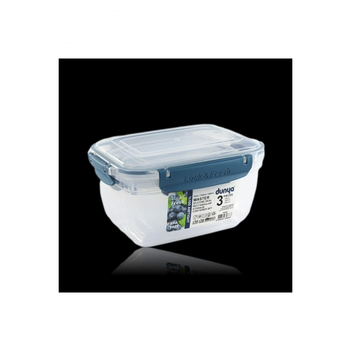 3 Lü Saklama Kabı Seti 550  1000  1800 Ml Model 30866 (599)