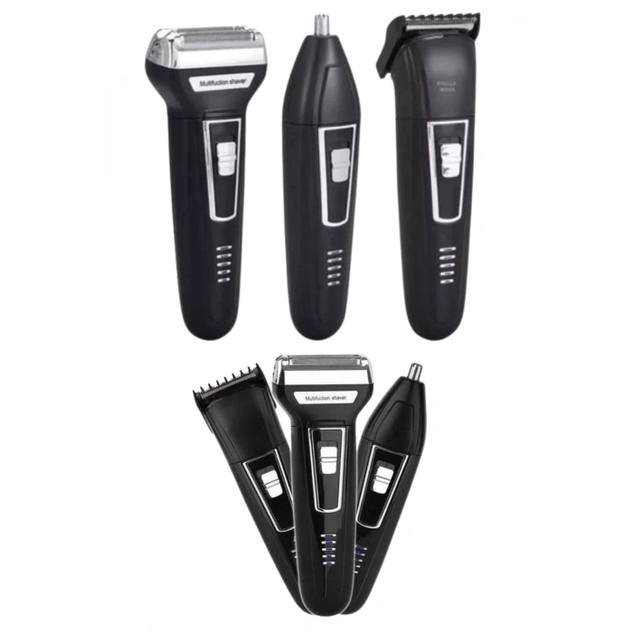 3lü Set Saç Sakal Kesme Traş Makinesi Burun Kılı Alma Tıraş Makinesi