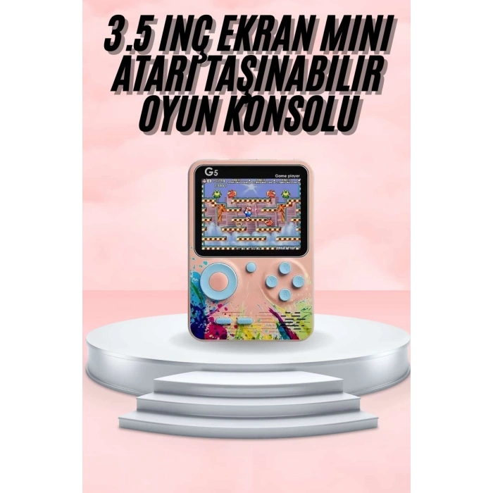 3.5 İnç Klasik Retro Lcd Ekran 500 Oyunlu Oyun Konsolu Taşınabilir