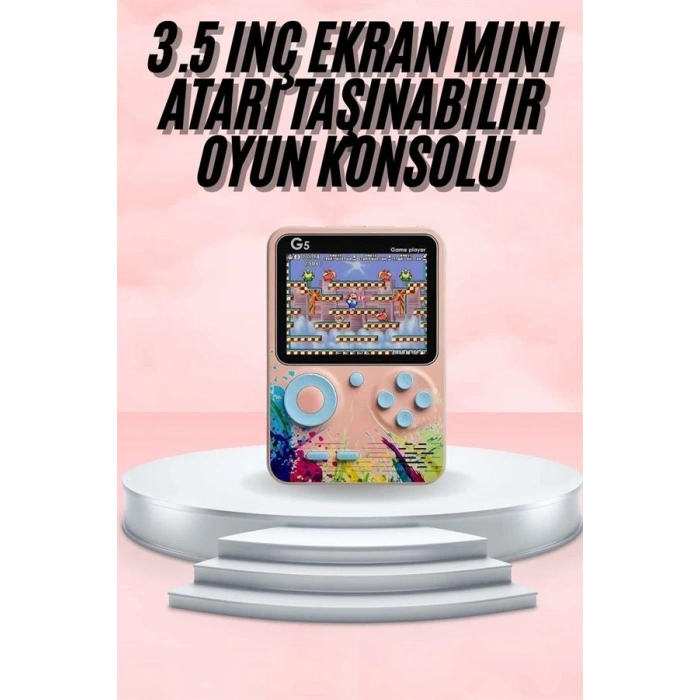3.5 İnç Klasik Retro Lcd Ekran 500 Oyunlu Oyun Konsolu Taşınabilir