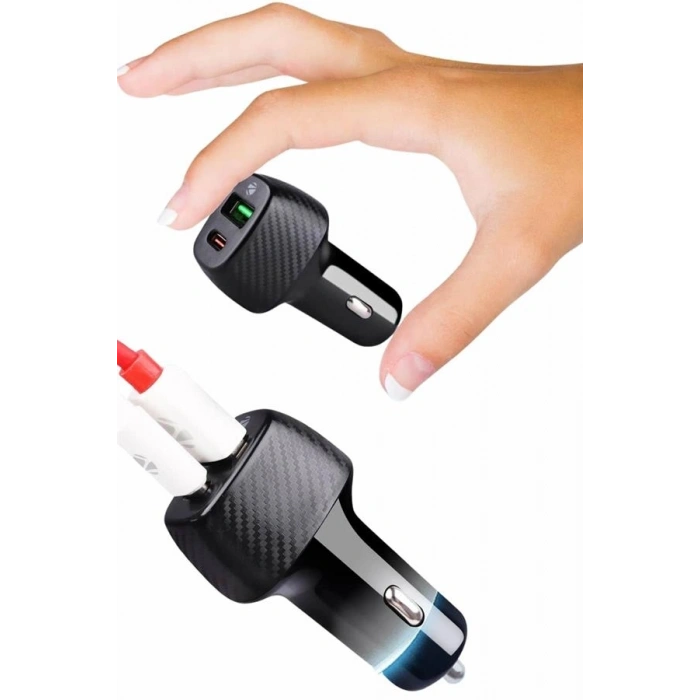 38w Usb Type-c Girişli Oto Çakmaklık Araç İçi Hızlı Şarj Çakmaklık Şarj Aleti