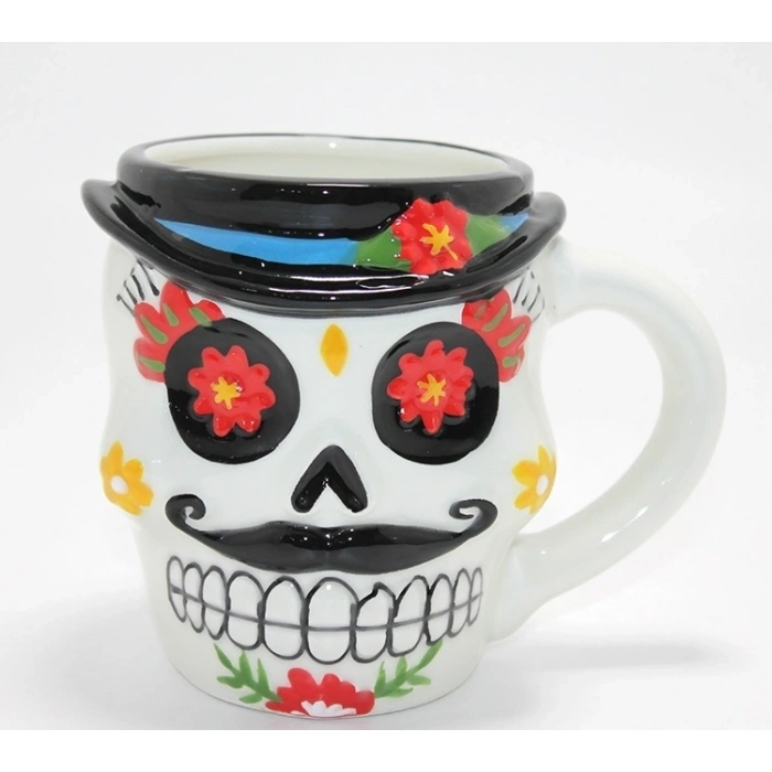 3d Kabartmalı Meksikalı Kurukafa Karakterli Kupa Bardak Alk4894