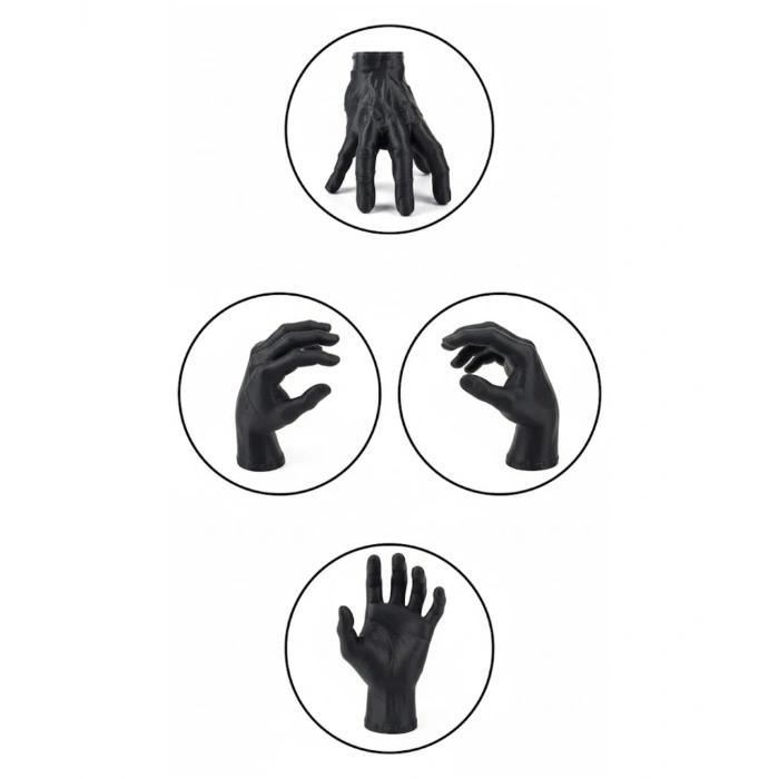 3d Siyah El Tasarım Dekor 17x16 Cm Konsol Ve Şömine Üstü Obje