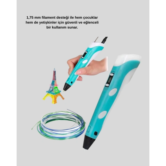 3d Yazıcı Kalem Fdm Teknolojili Ve Abs Pla Filament Uyumlu