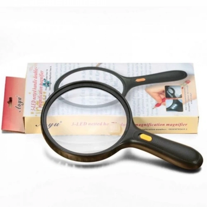 3led Işıklı,1.8x5x 138mm Lenslı Büyüteç