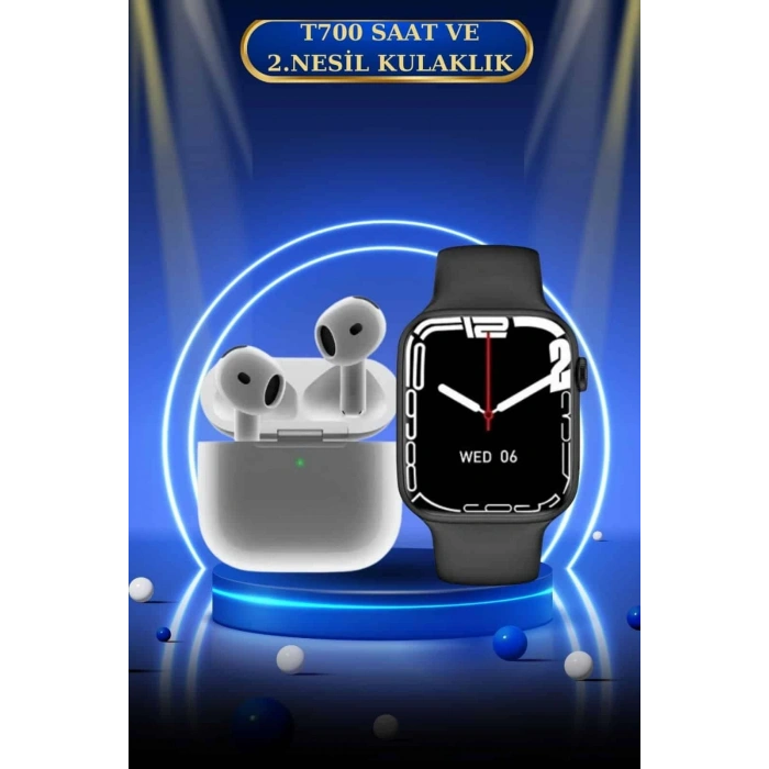 3.nesil Tws Bluetooth Kulaklık Ve Dokunmatik Ekran Akıllı Saat Sesli Görüşme