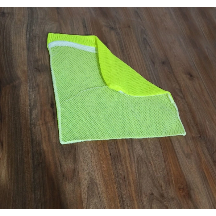 4 Adet 4 Renk Fermuarlı  Hassas Çamaşır Terlik Ayakkabı Yıkama Filesi Büyük Boy (599)