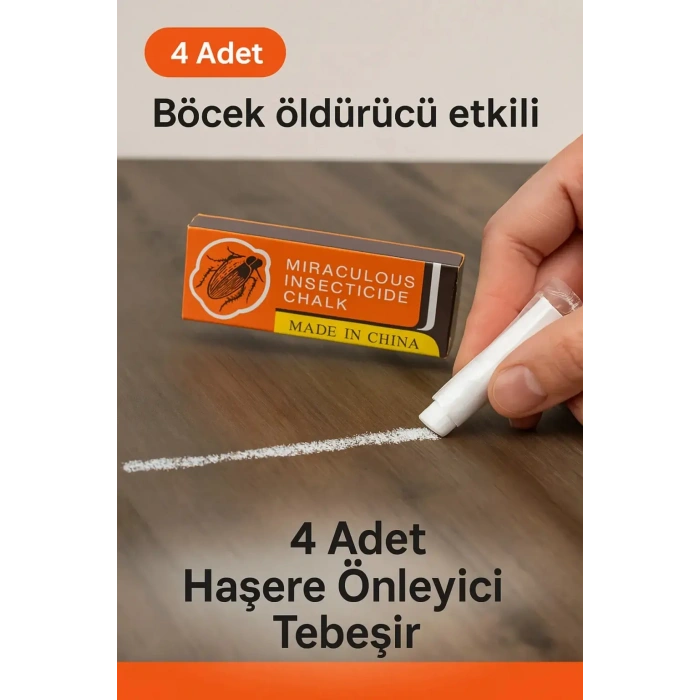 4 Adet Haşere Tebeşiri  Böcek Önleyici Tebeşir  Etkili Hamam Böceği Ve Karınca Kovucu (599)