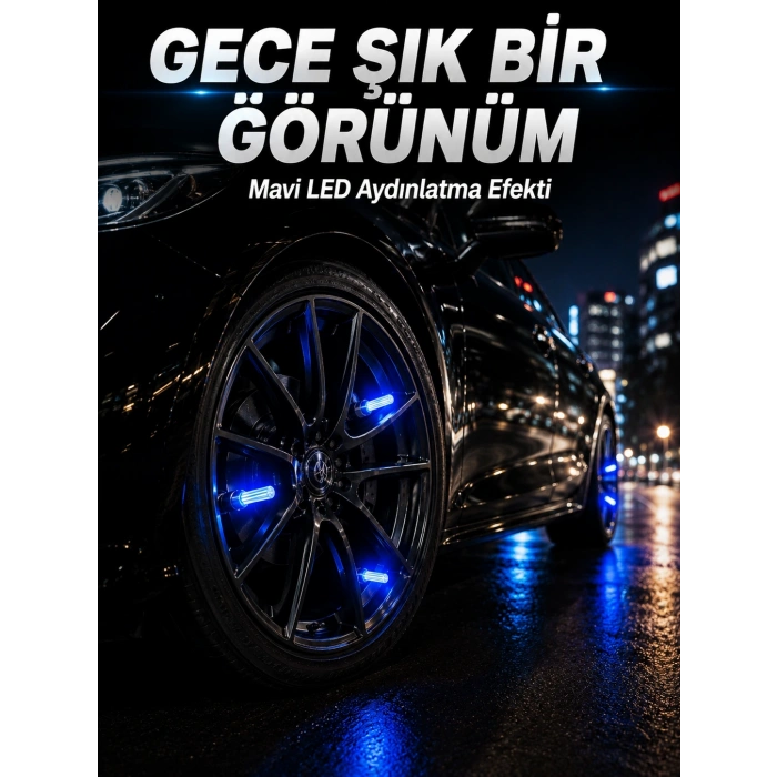 4lü Led Sibop Işığı Hareket Sensörlü Araç Lastik Sibop Lambası