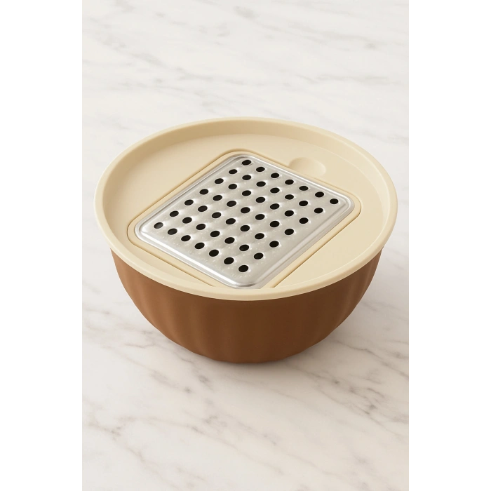 4 Parça Rendeli Karıştırma Ve Saklama Kabı 2,5 Litre (599)