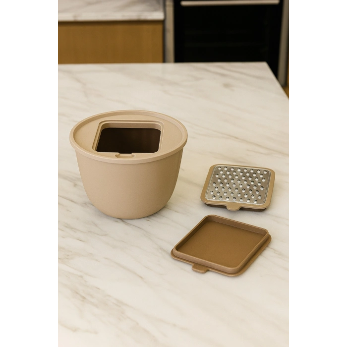 4 Parça Rendeli Karıştırma Ve Saklama Kabı 2,5 Litre (599)