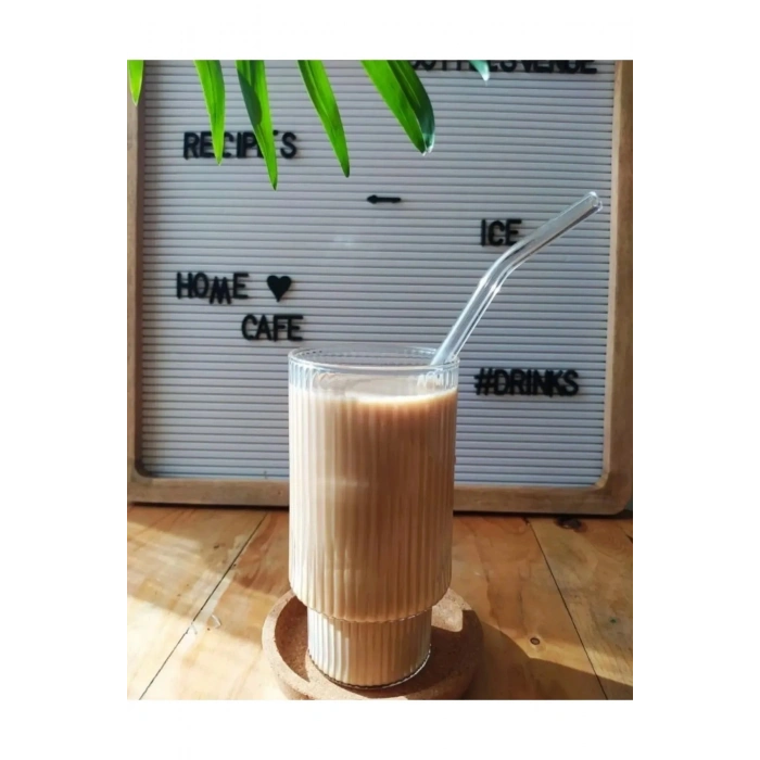 400 Ml Isıya Dayanıklı Borosilikat Origami Stil Bardak  Borosilikat Bardak 1 Adet (599)