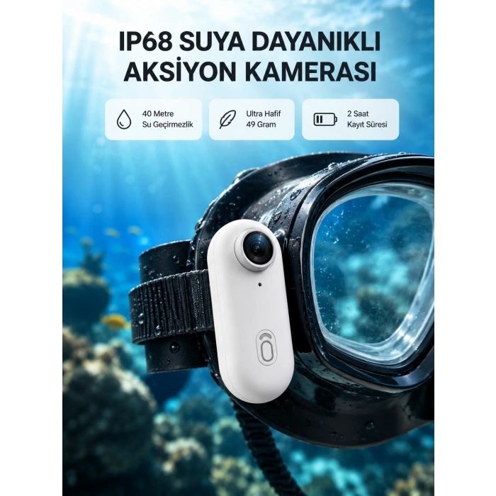 4k  Suya Dayanıklı Aksiyon Spor Kamerası 120° Geniş Açı Ve Wifi Destekli