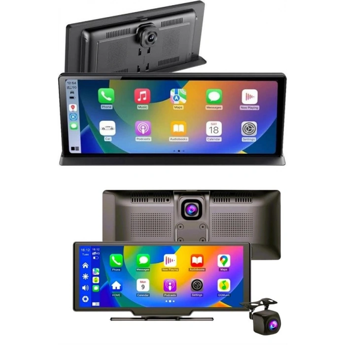 4k Ultra Araç İçi Ön Ve Arka Kameralı Ekran Hd 2 Kameralı Torpido Üstü Araç Multimedya