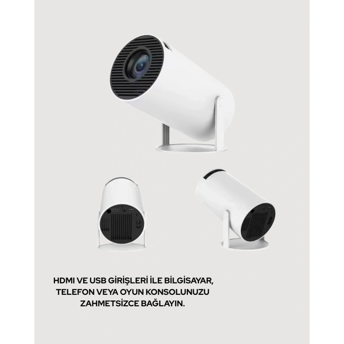 4k Uyumlu 130 İnç Full Hd Projeksiyon Cihazı Ve Kablosuz Aktarım Özelliği