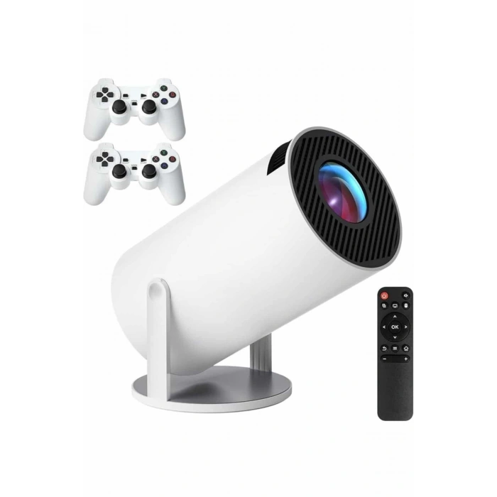4k Wireless Çift Kollu Kumandalı Oyun Projeksiyonu Retro Video Oyunu