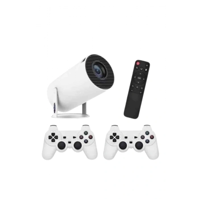 4k Wireless Çift Kollu Kumandalı Oyun Projeksiyonu Retro Video Oyunu