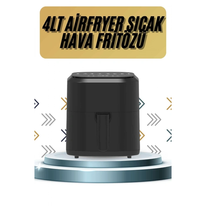 4l Airfryer Hazneli Hava Fritözü Yağsız Fritöz Taşınabilir Fırın İşlevi Gören Pratik