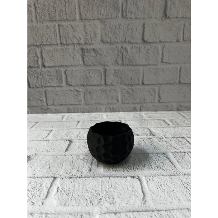 5 Cm Küçük Siyah Saksı Minimal Tasarım Sukulent Ve Kaktüs Saksısı