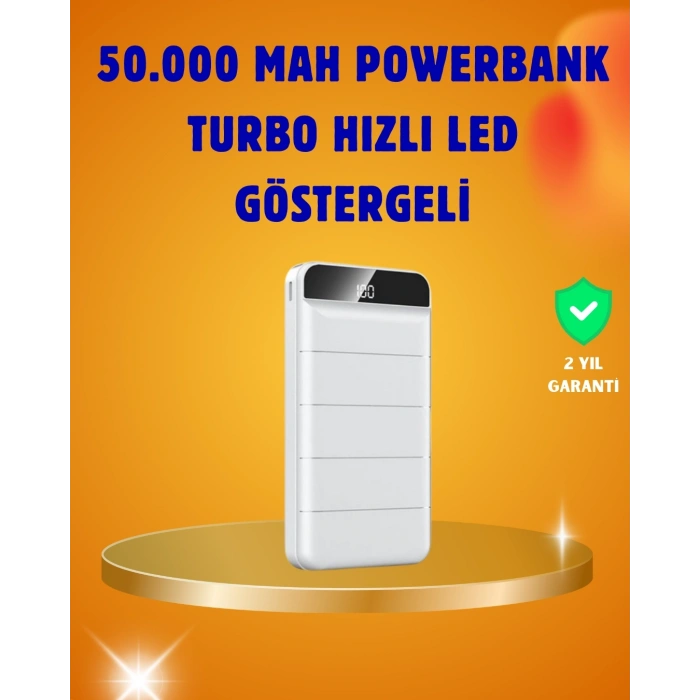 50000mah Led Göstergeli Taşınabilir Şarj Cihazı