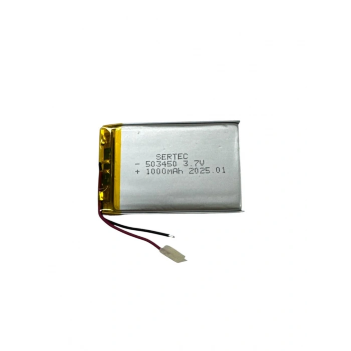 503450 3.7V 1000 Mah Lipolymer Pil Devreli/1.5A (599)