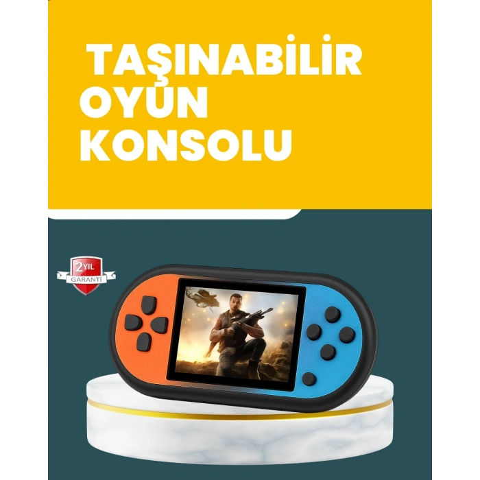 520 Oyunlu Mini Oyun Konsolu Hd Lcd Ekranlı