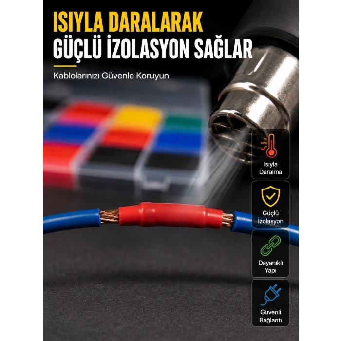 560 Makaron Seti Elektrik Ve Elektronik Kablo İzolasyon Tamir Seti
